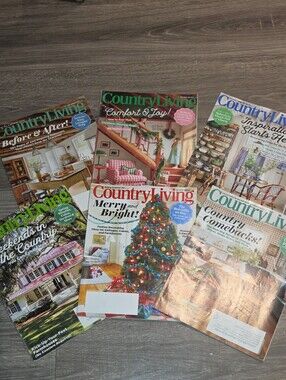 Country Living Magazine Bundle Home Decor Recipes Crafts 2023 2024 2025
